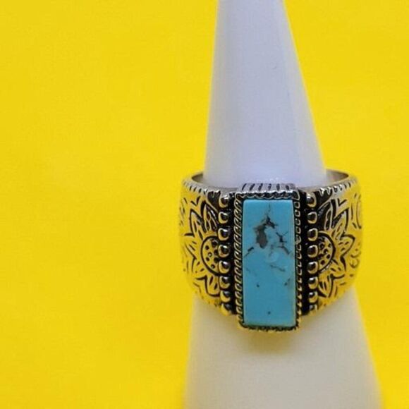 Barse, Turquoise and Sterling Silver, Size 8, Ring - Picture 1 of 5